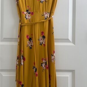 Floral Yellow Maxi Dress